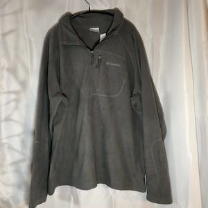 Columbia Fleece Jacket Gray Mens XL 1/2 Zip